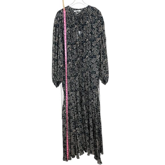 Isabel Marant Étoile Laureli Floral Print Viscose Midi Dress Black Sz 38/6 NEW - Picture 12 of 15